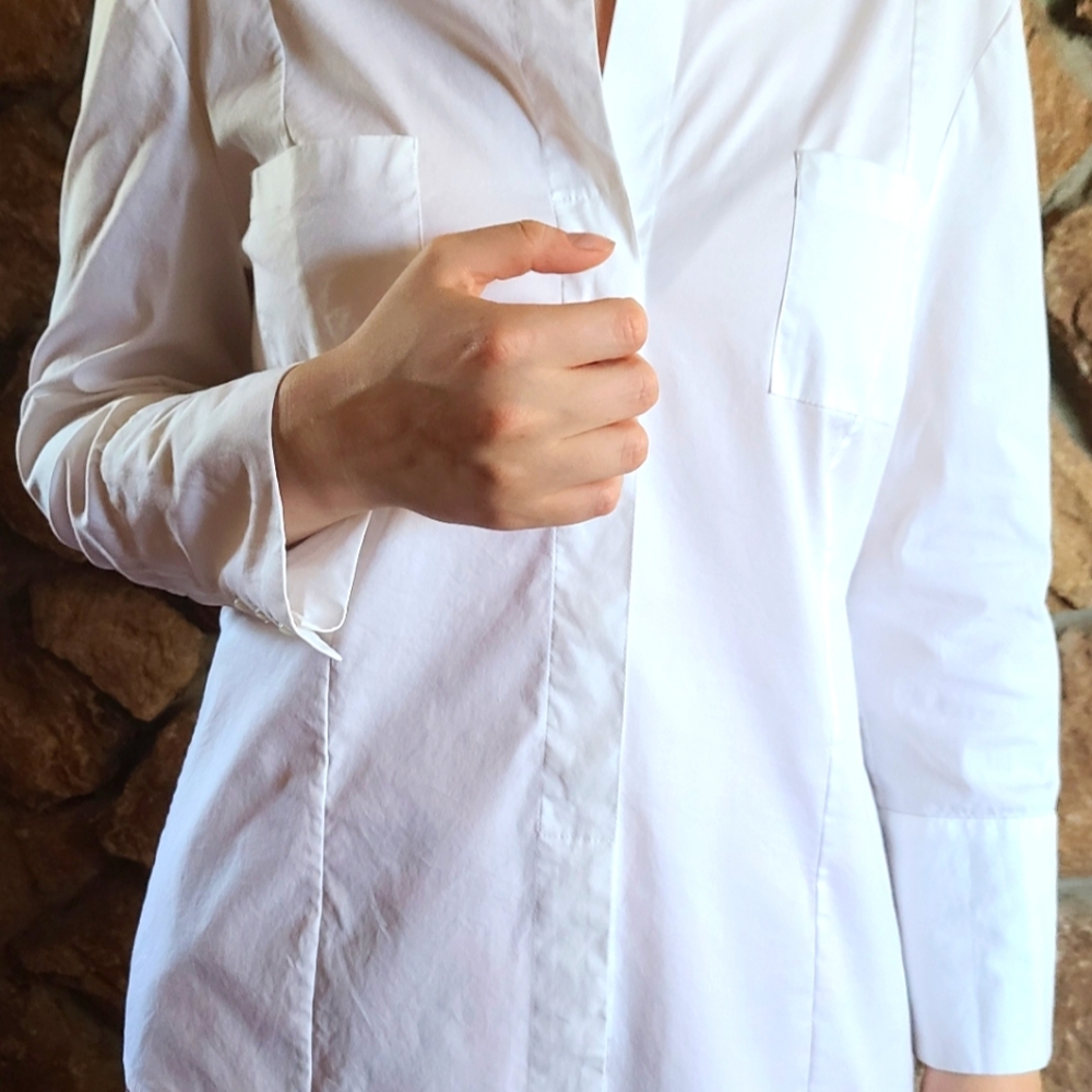 Piazza Sempione White blouse made in Italy size 46
